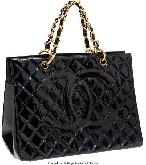 chanel canvas leather bag|chanel patent leather tote bag.